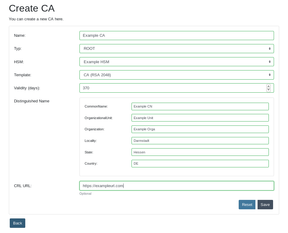 create ca