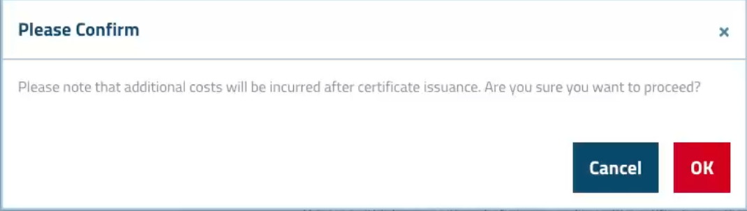 clm additional costs confirmation