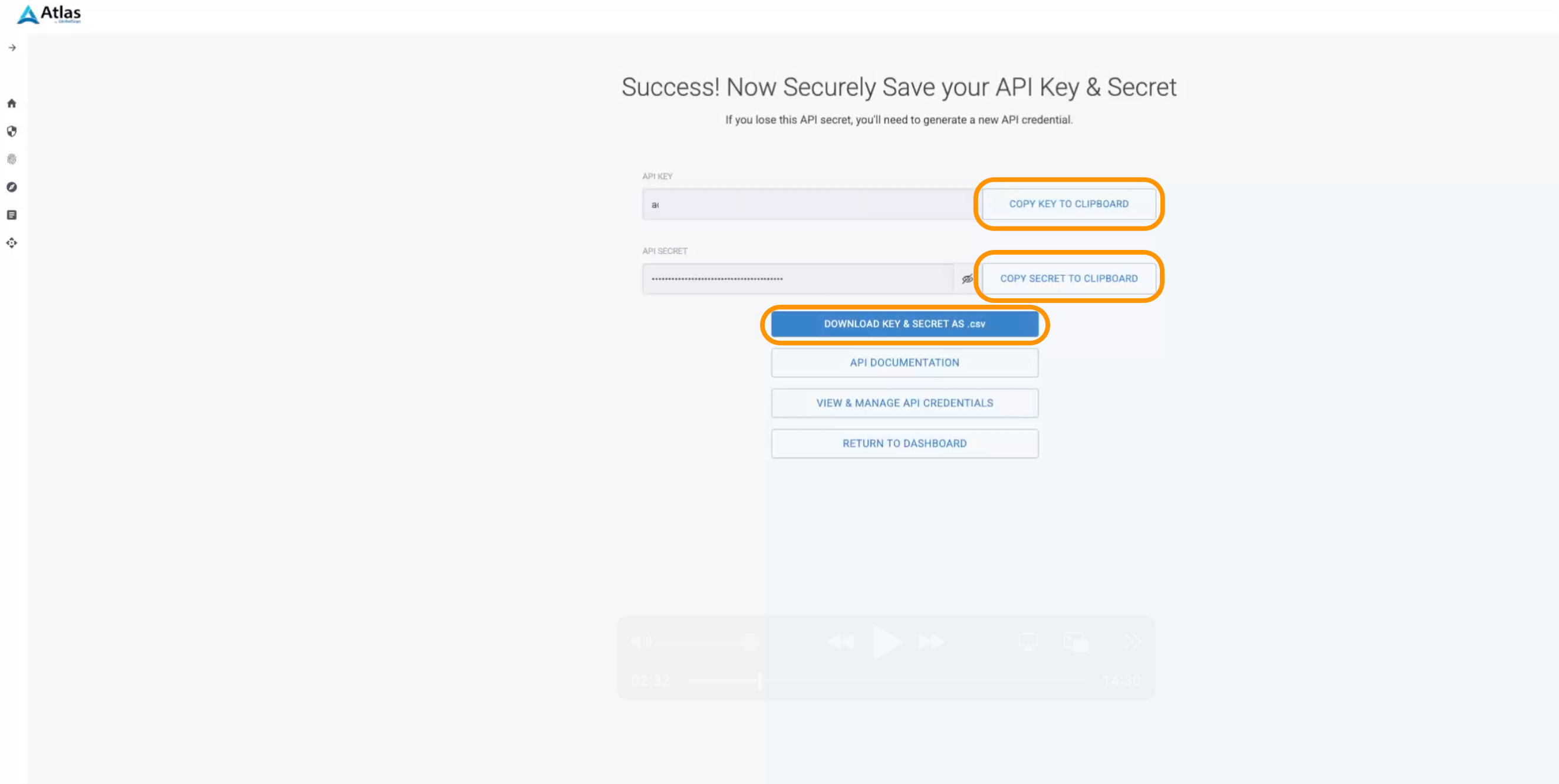 copy credentials