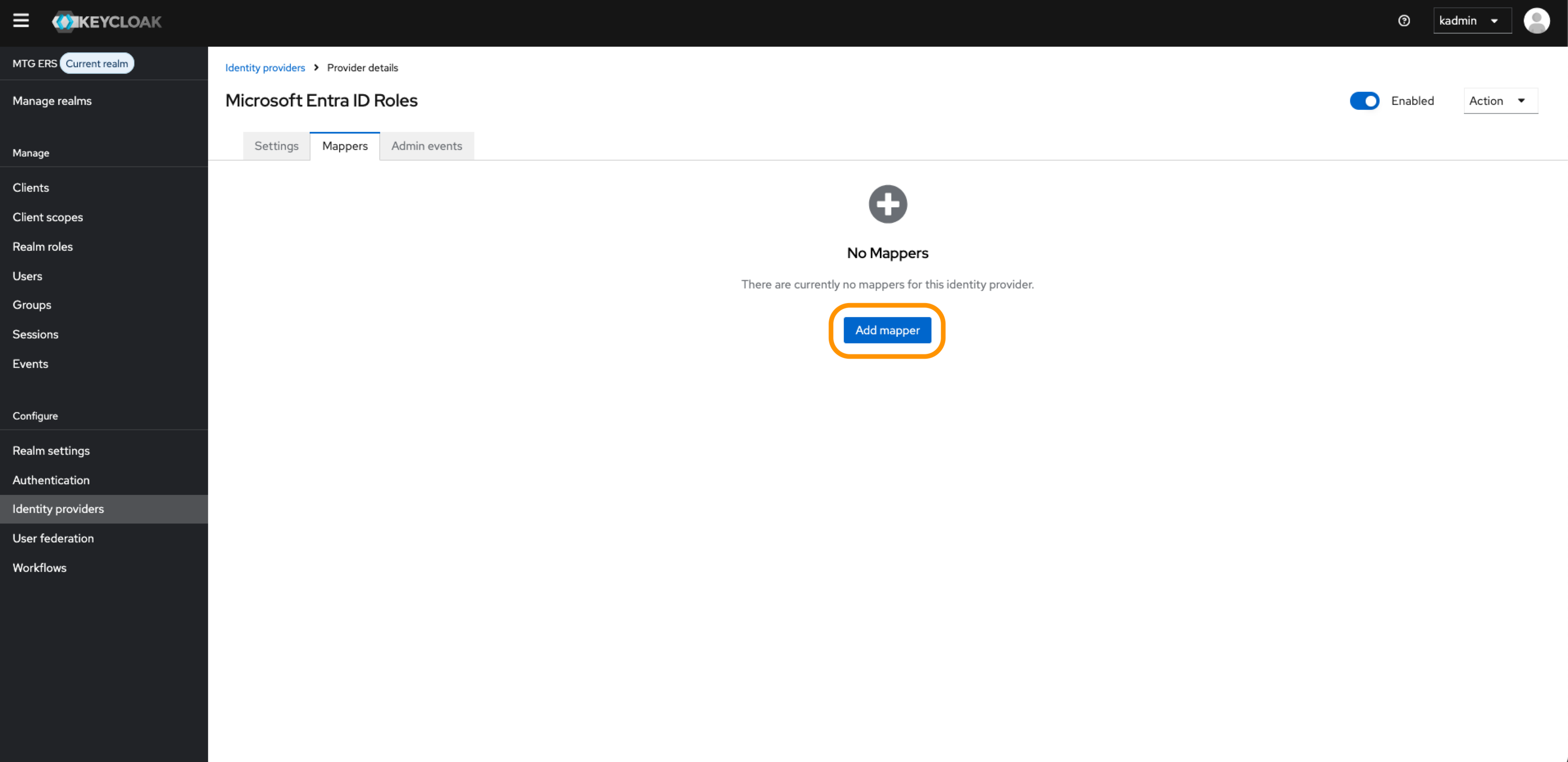 keycloak add mapper
