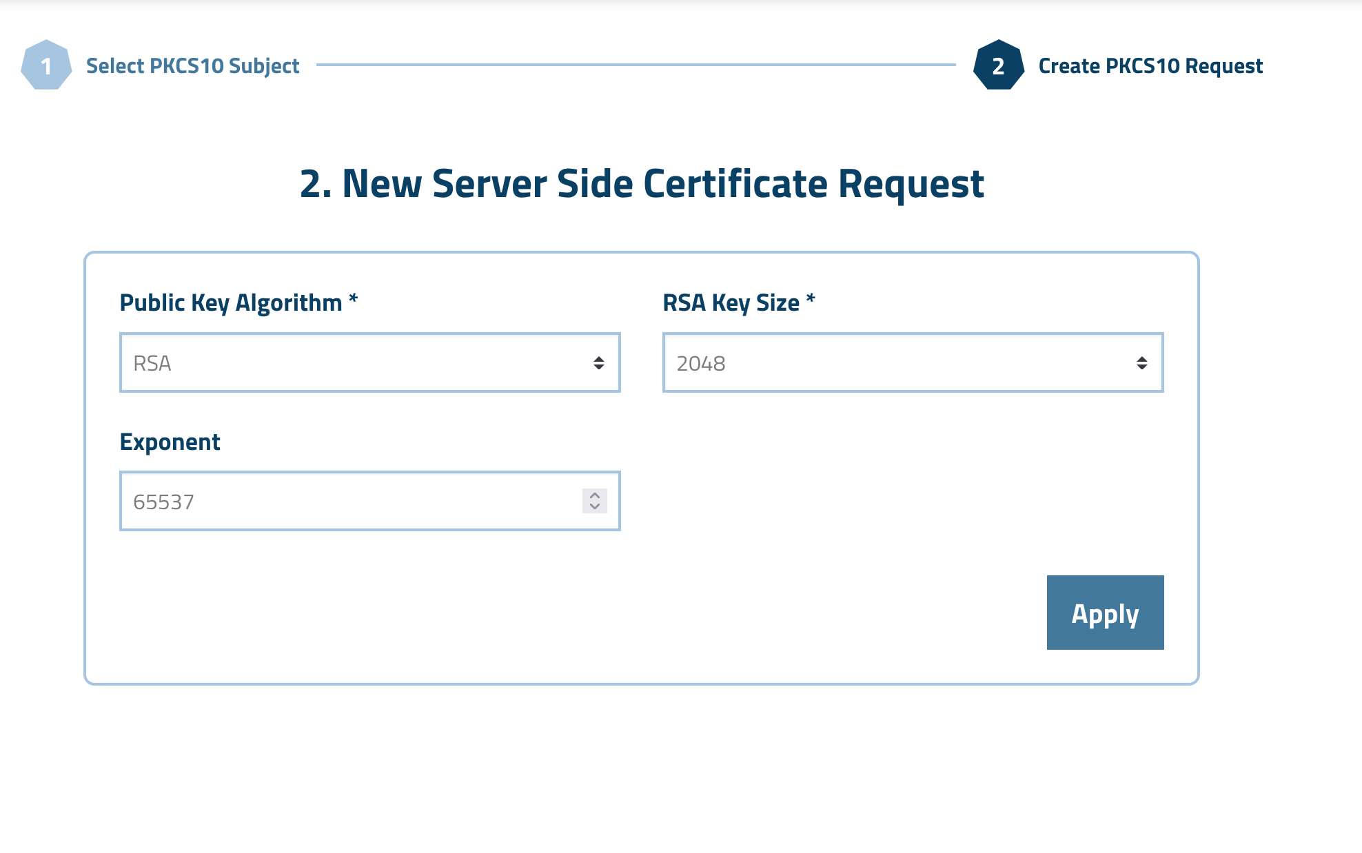 rsa algo size