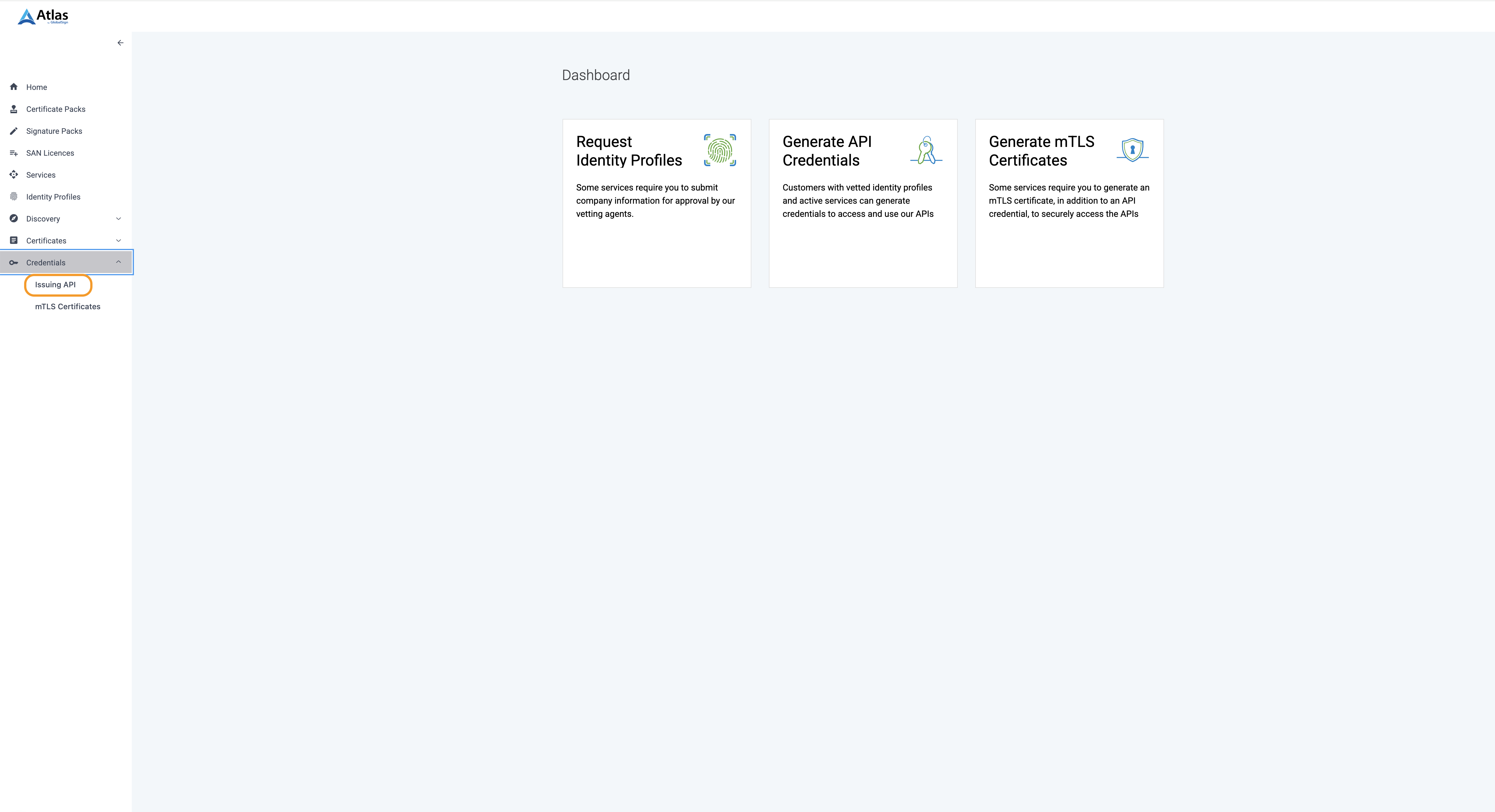atlas dashboard