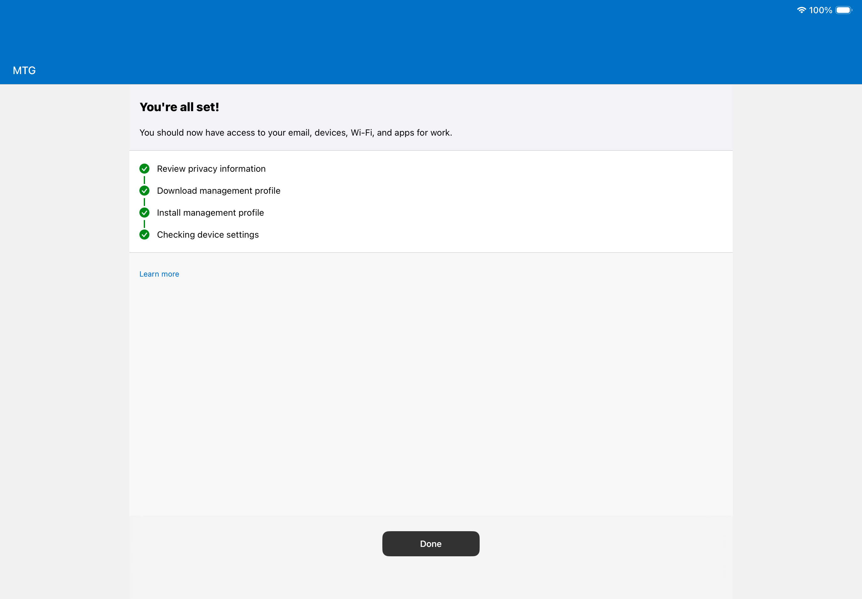 intune 30 all set