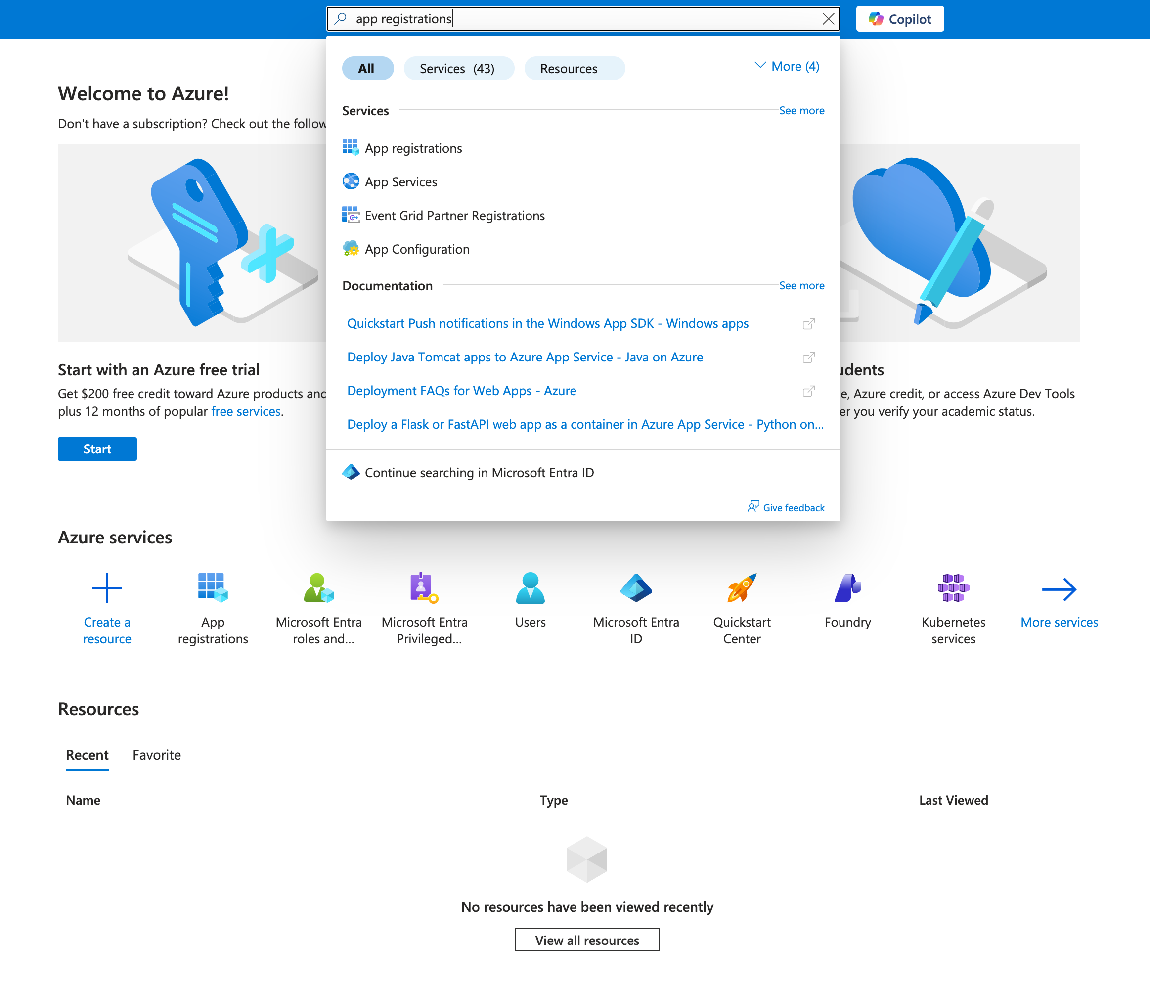 intune 0 app registrations